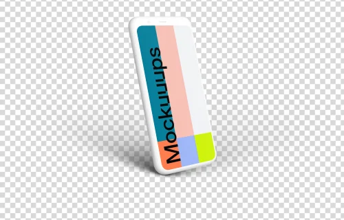 Clay Google Pixel 4 Mockup (Perspective Left)