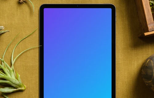 iPad Air mockup on the table