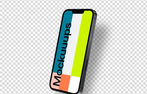 iPhone 13 Pro Mockup (Perspective Right - Floating Shadow)