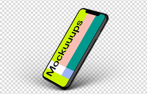 iPhone XS mockup Perspective Style (Right)