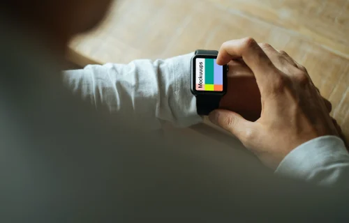 Selecting widget on Apple Watch mockup