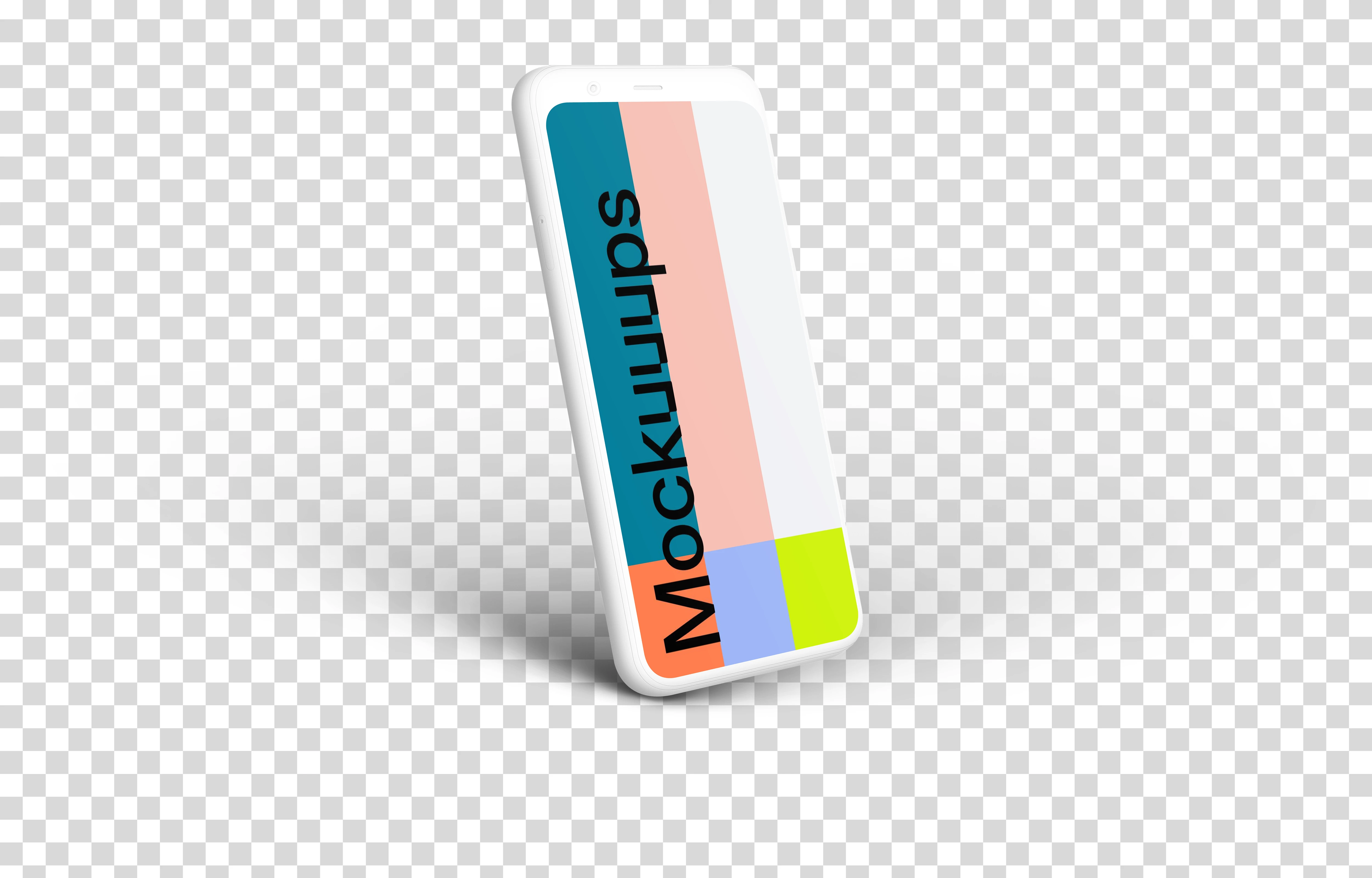 Clay Google Pixel 4 Mockup (Perspective Left)