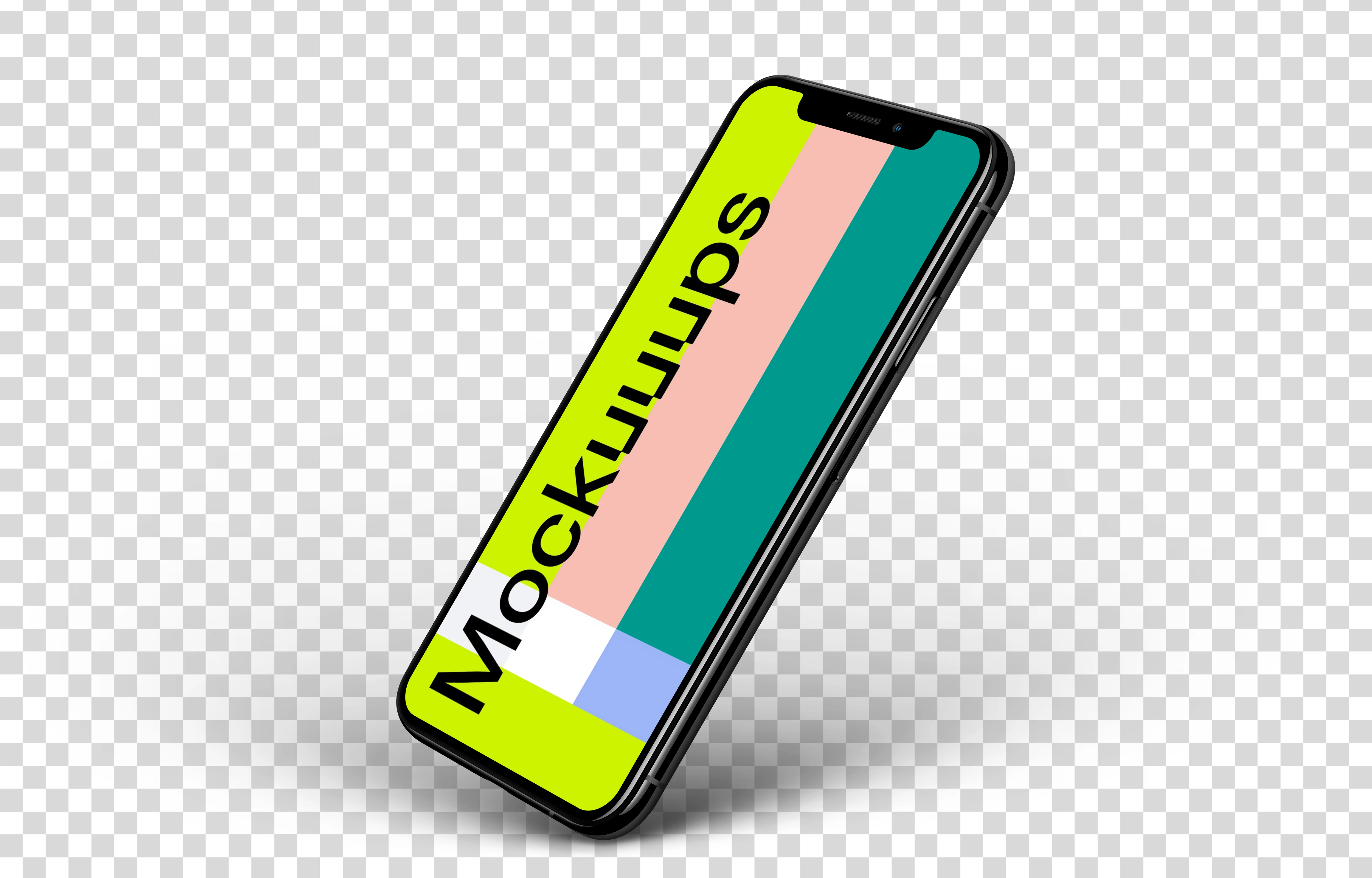 iPhone XS mockup Perspective Style (Right)