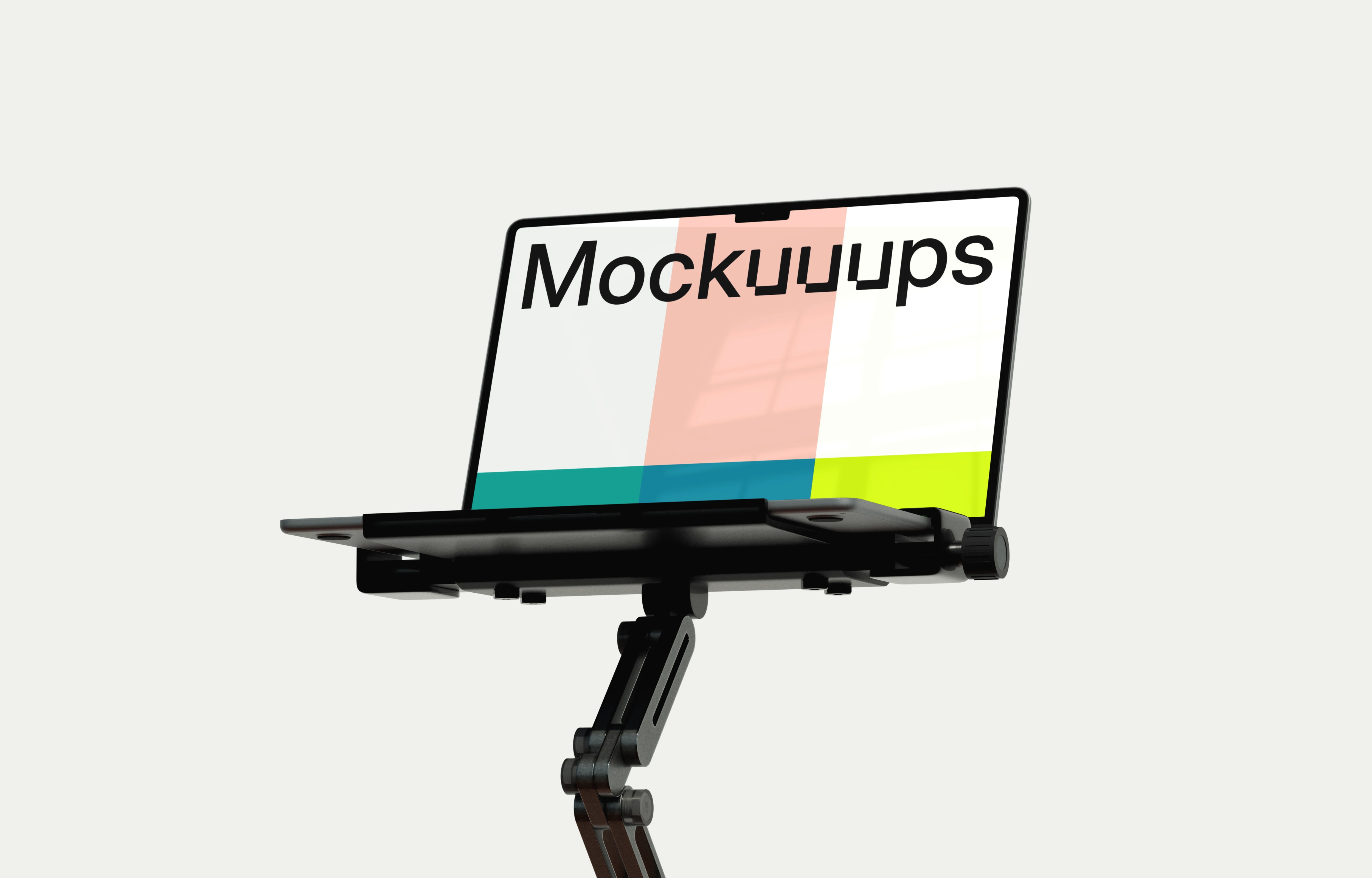 MacBook Air mockup on an adjustable stand