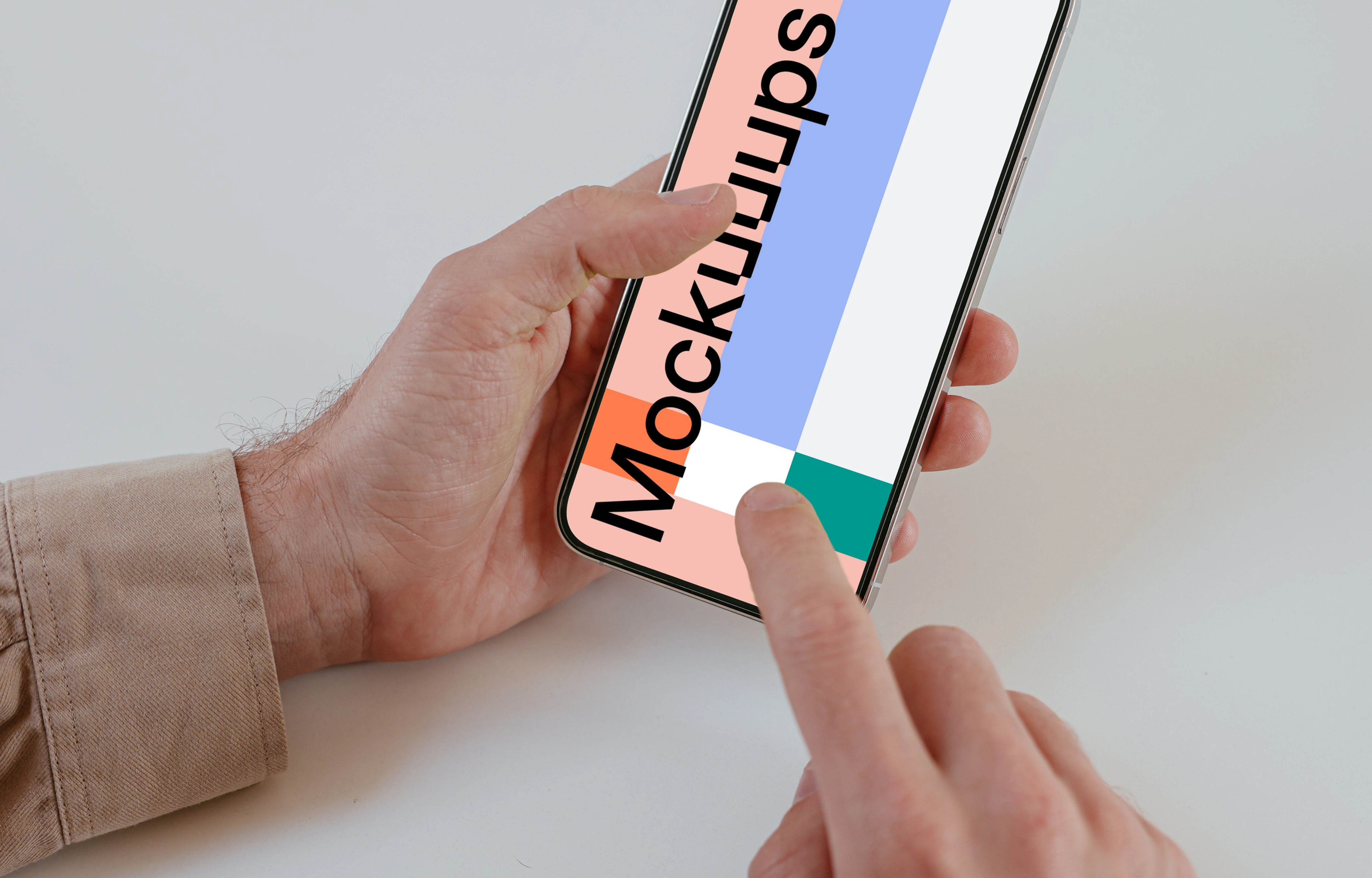 User scrolling on an iPhone mockup