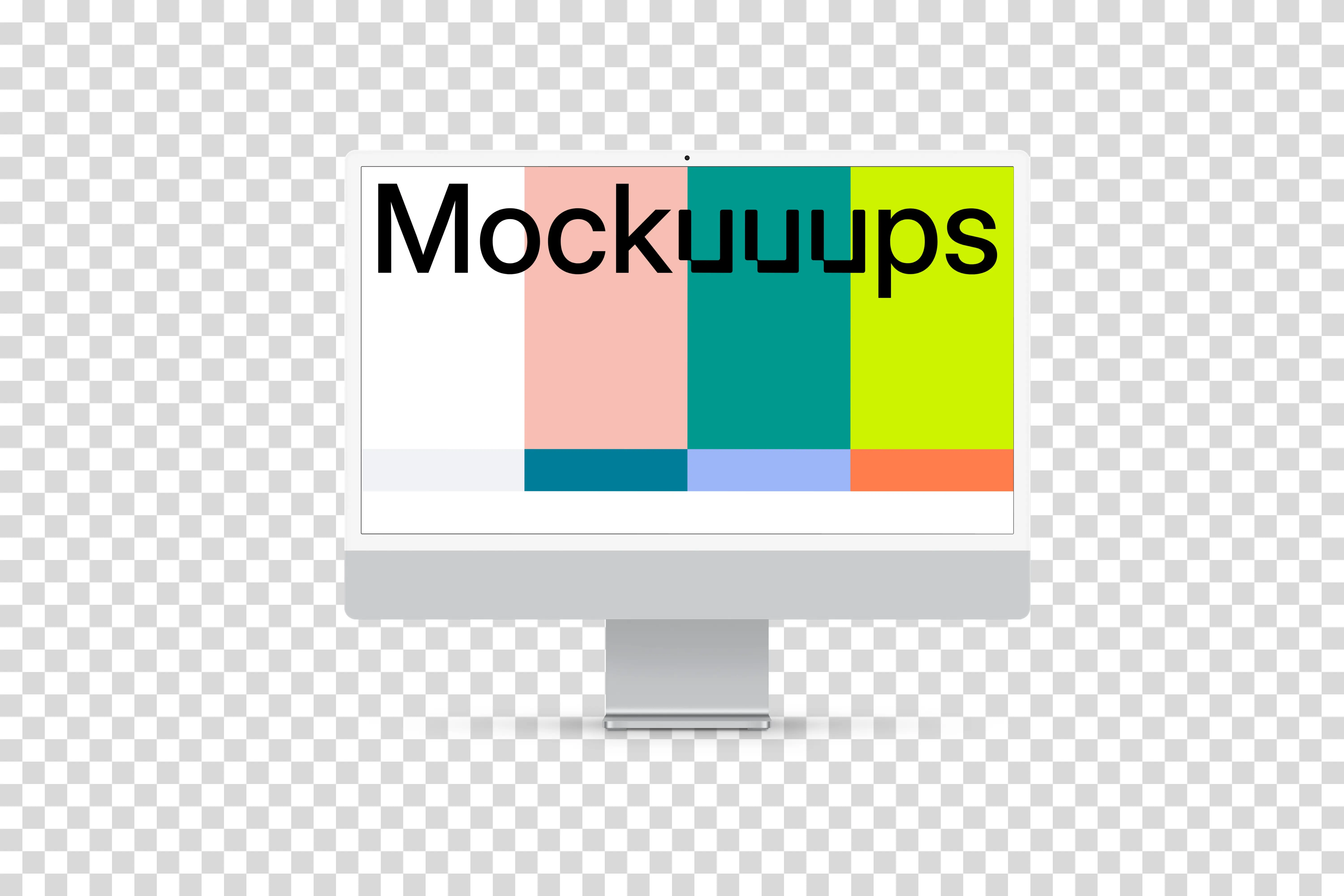 iMac 24" Mockup - Front (Floor Shadow) mockup