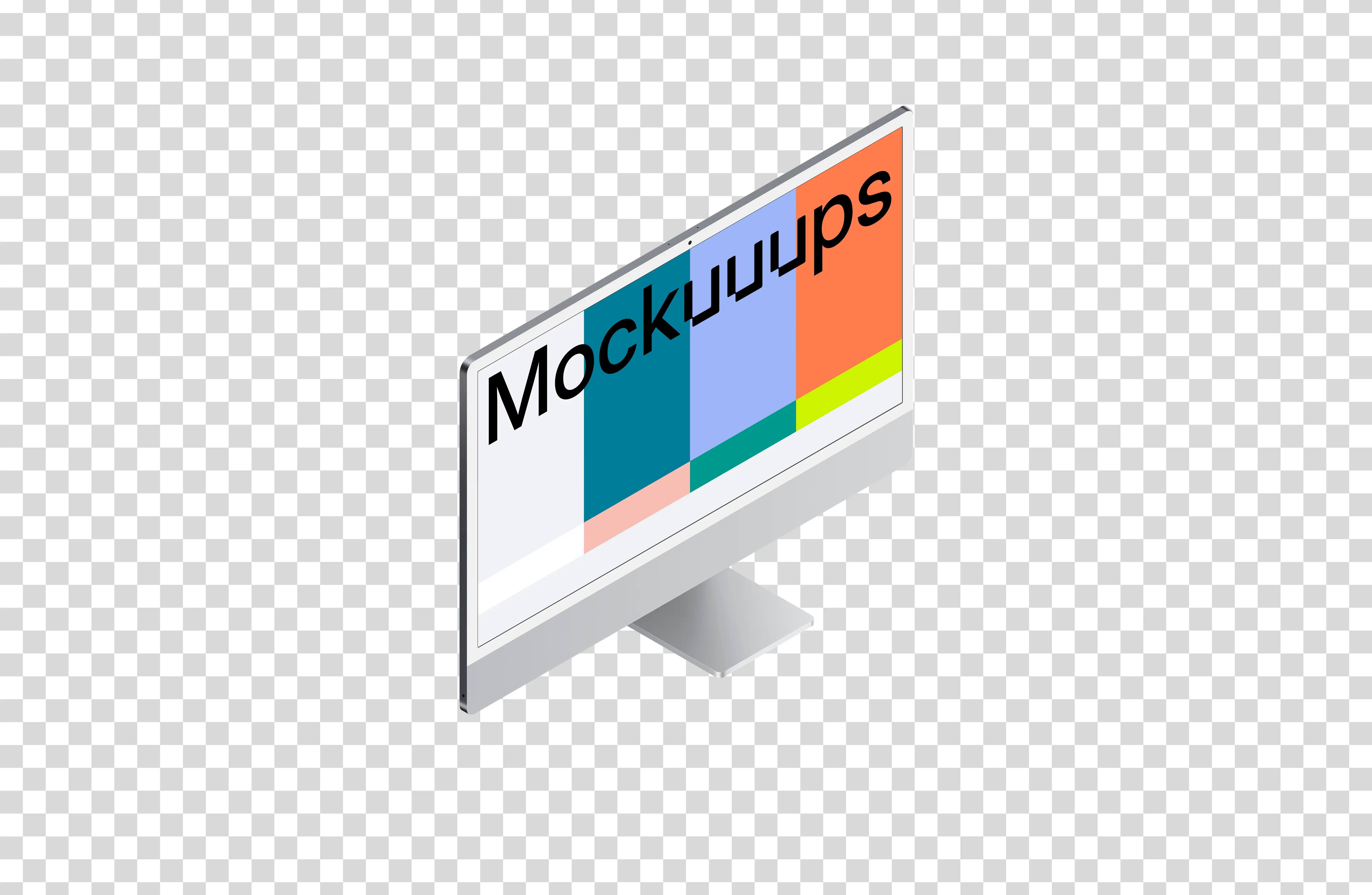 iMac 24" Mockup - Isometric Left mockup