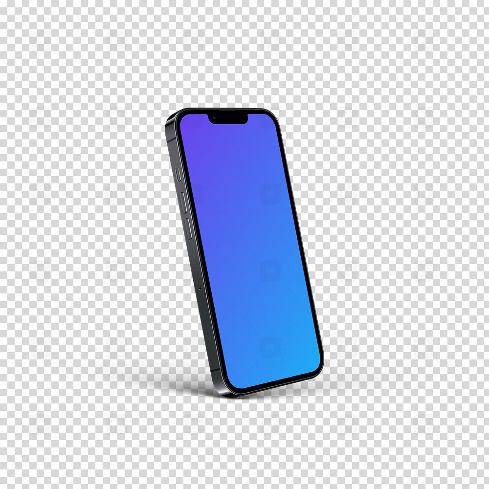 Angle view of iPhone 13 Pro Mockup