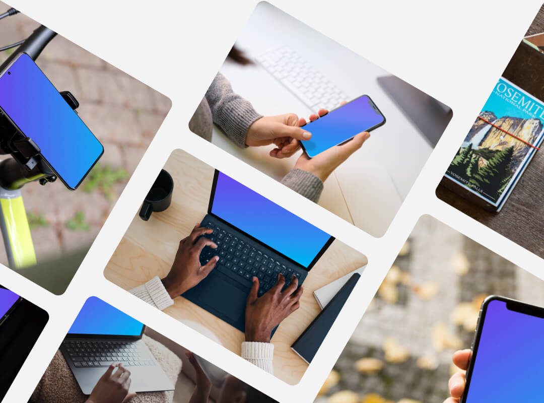 Device Mockups & Diverse Hands