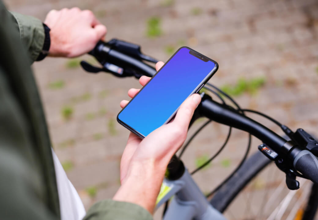 Holding iPhone Mockup