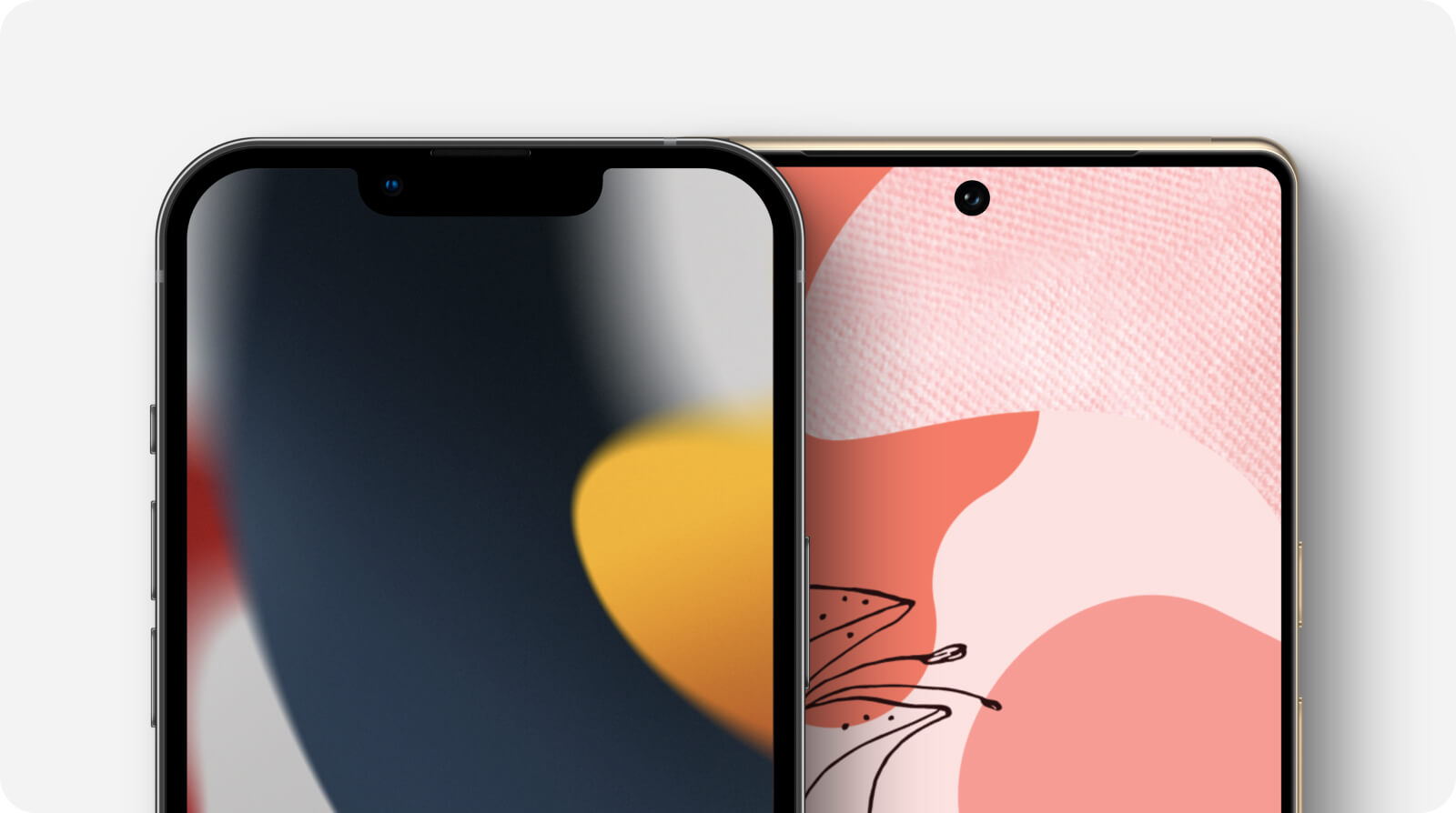 iOS and Android mockups in Mockuuups Studio