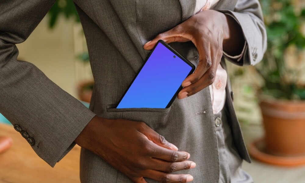 Business woman with iPhone