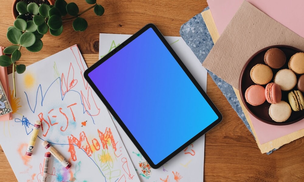 Kids theme with iPad Air mockup